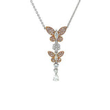 Diamond Butterfly Pendant and Chain -