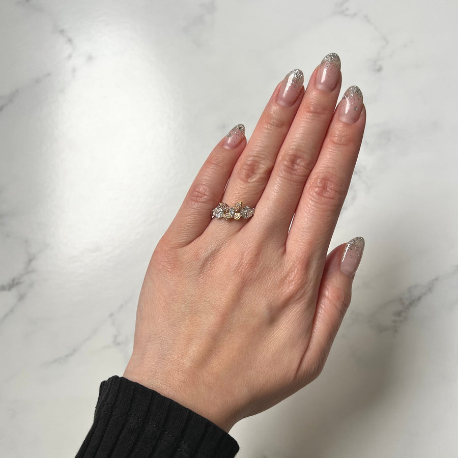 Diamond Butterfly Ring - DRUJD00372