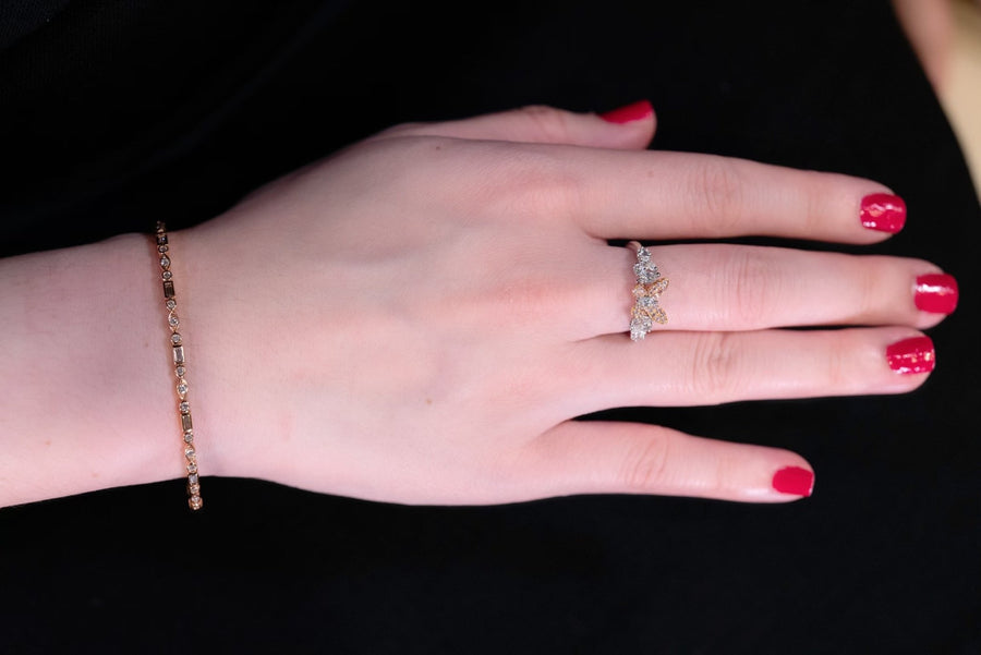 Diamond Butterfly Ring -