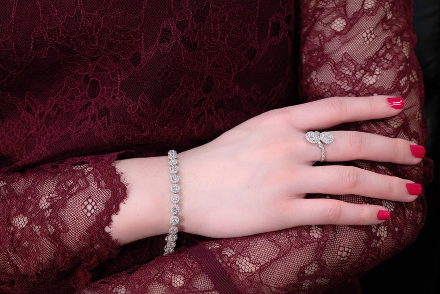 Diamond Bypass Ring -