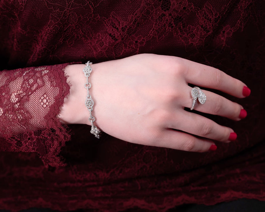 Diamond Bypass Ring -