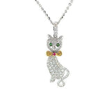 Diamond Cat Pendant and Chain -