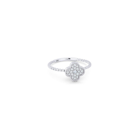Diamond Clover Ring-Diamond Clover Ring -