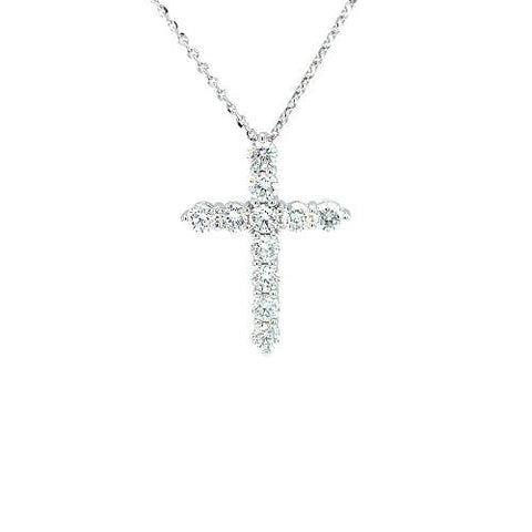 Diamond Cross Pendant and Chain-Diamond Cross Pendant and Chain -