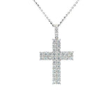 Diamond Cross Pendant and Chain-Diamond Cross Pendant and Chain -