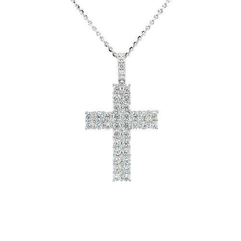 Diamond Cross Pendant and Chain-Diamond Cross Pendant and Chain -