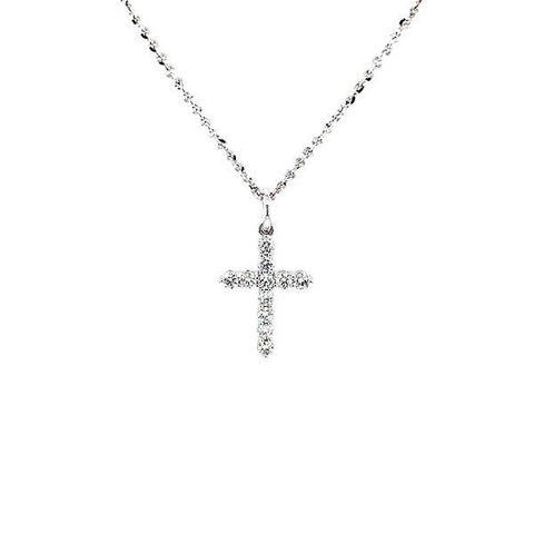 Diamond Cross Pendant and Chain-Diamond Cross Pendant and Chain - DNTIJ01946