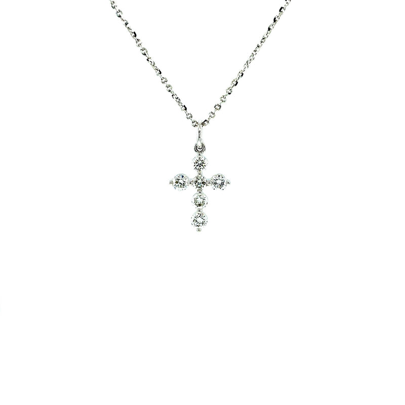 Diamond Cross Pendant and Chain-Diamond Cross Pendant and Chain - DNTIJ01955