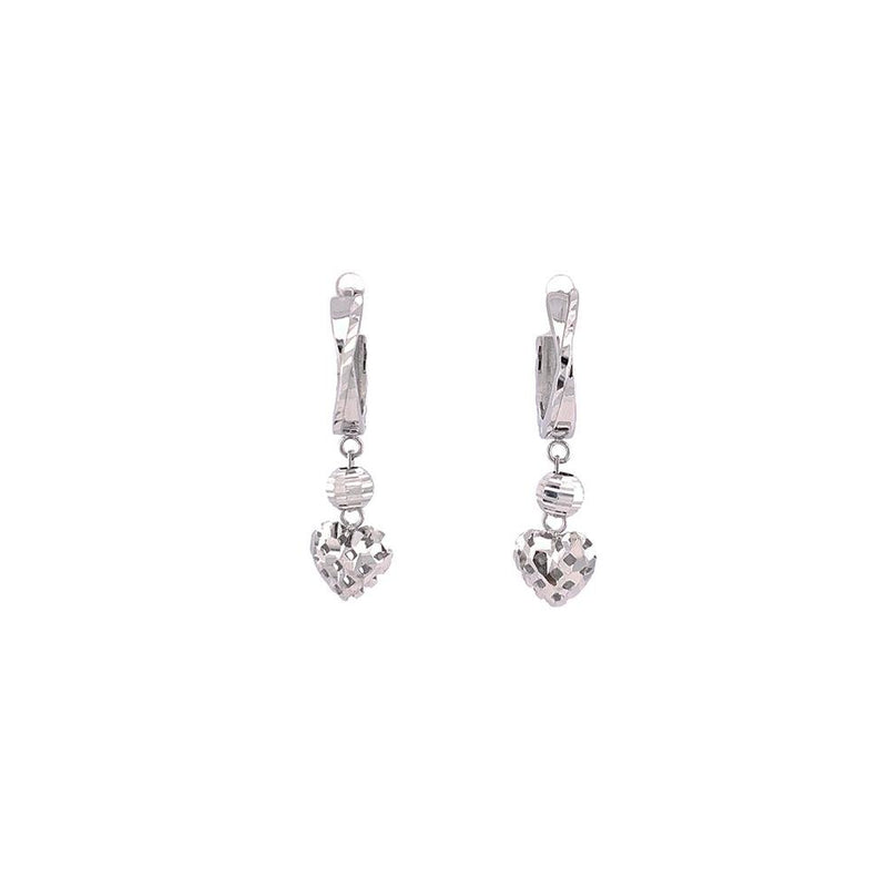 Diamond Cut Gold Bead Huggie Earrings-Diamond Cut Gold Bead Huggie Earrings -