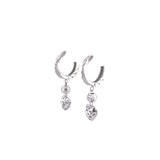 Diamond Cut Gold Bead Huggie Earrings -