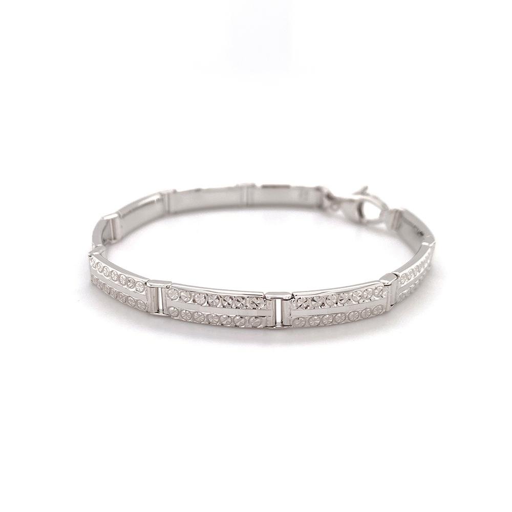 Diamond Cut Rectangular Bracelet -