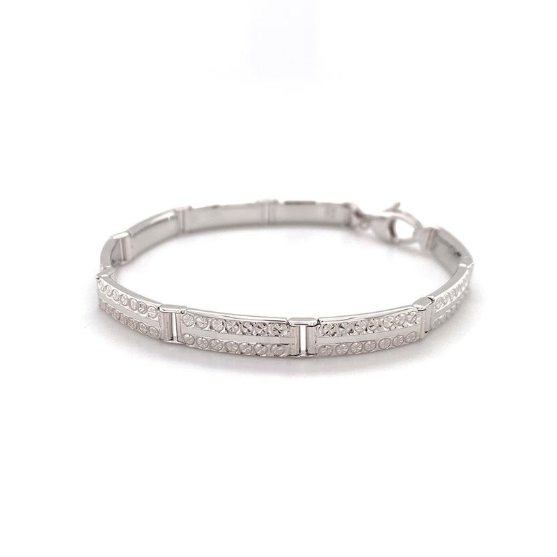 Diamond Cut Rectangular Bracelet-Diamond Cut Rectangular Bracelet -