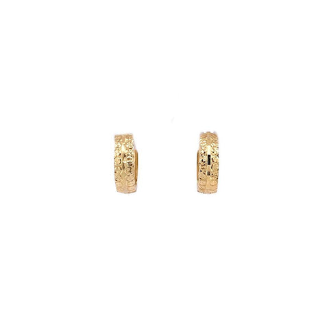 Diamond Cut Wide Gold Huggie Earrings-Diamond Cut Wide Gold Huggie Earrings -