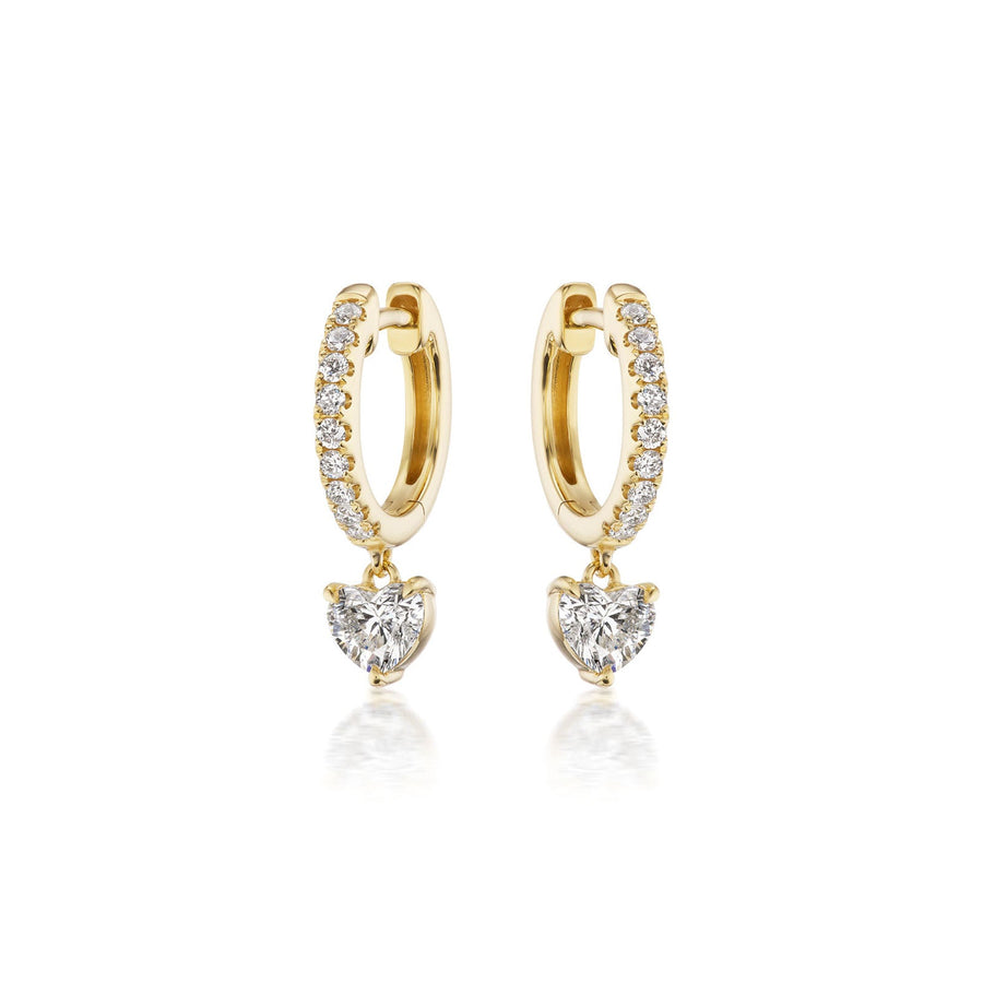 Diamond Dangle Huggie Earrings - 46307