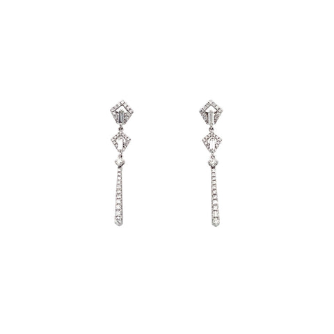 Diamond Dangling Earrings-Diamond Dangling Earrings - DERDI00315