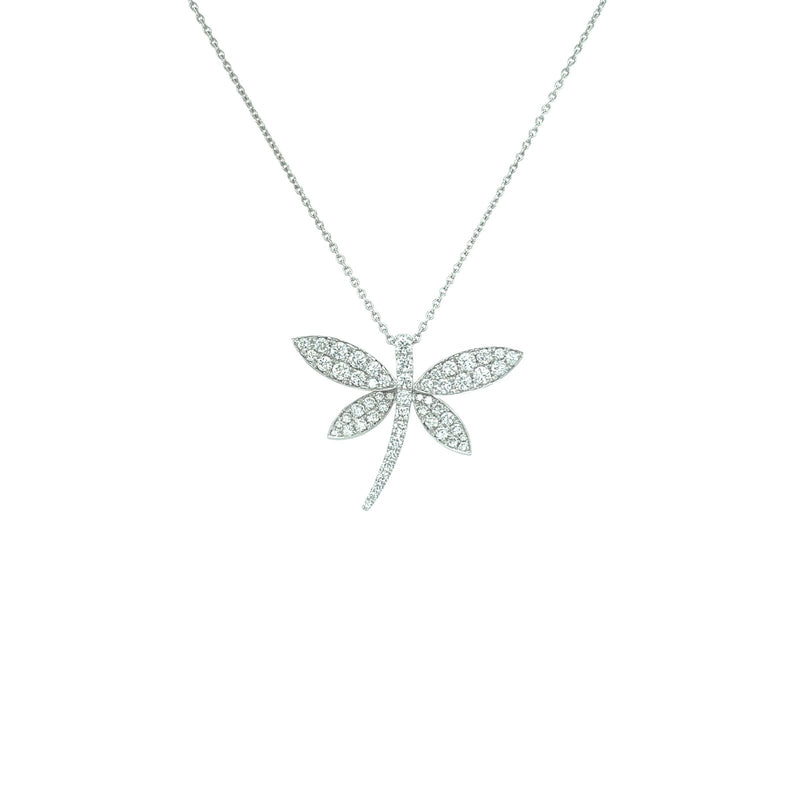 Dragonfly Charm Necklace | 14K Yellow Gold | Pave Diamonds - Lexie Jordan  Jewelry