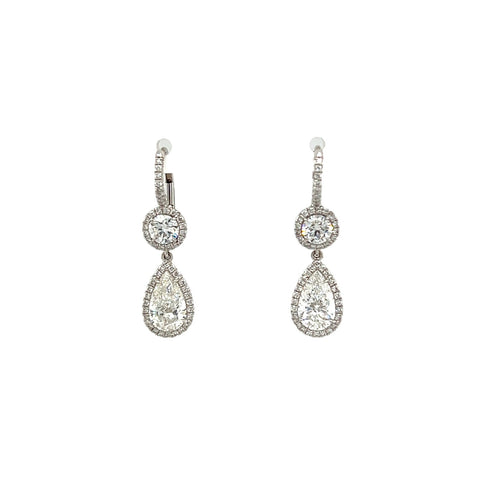 Diamond Drop Earrings-Diamond Drop Earrings - DEFMK00778