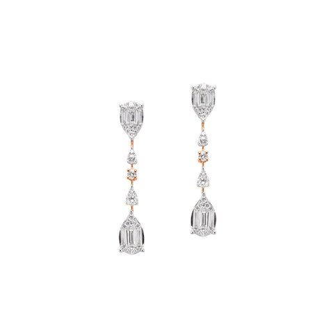 Diamond Drop Earrings-Diamond Drop Earrings - DERDI00281