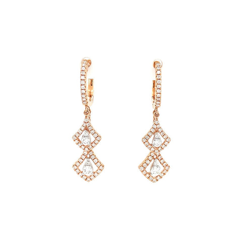 Diamond Drop Earrings - DERDI00422