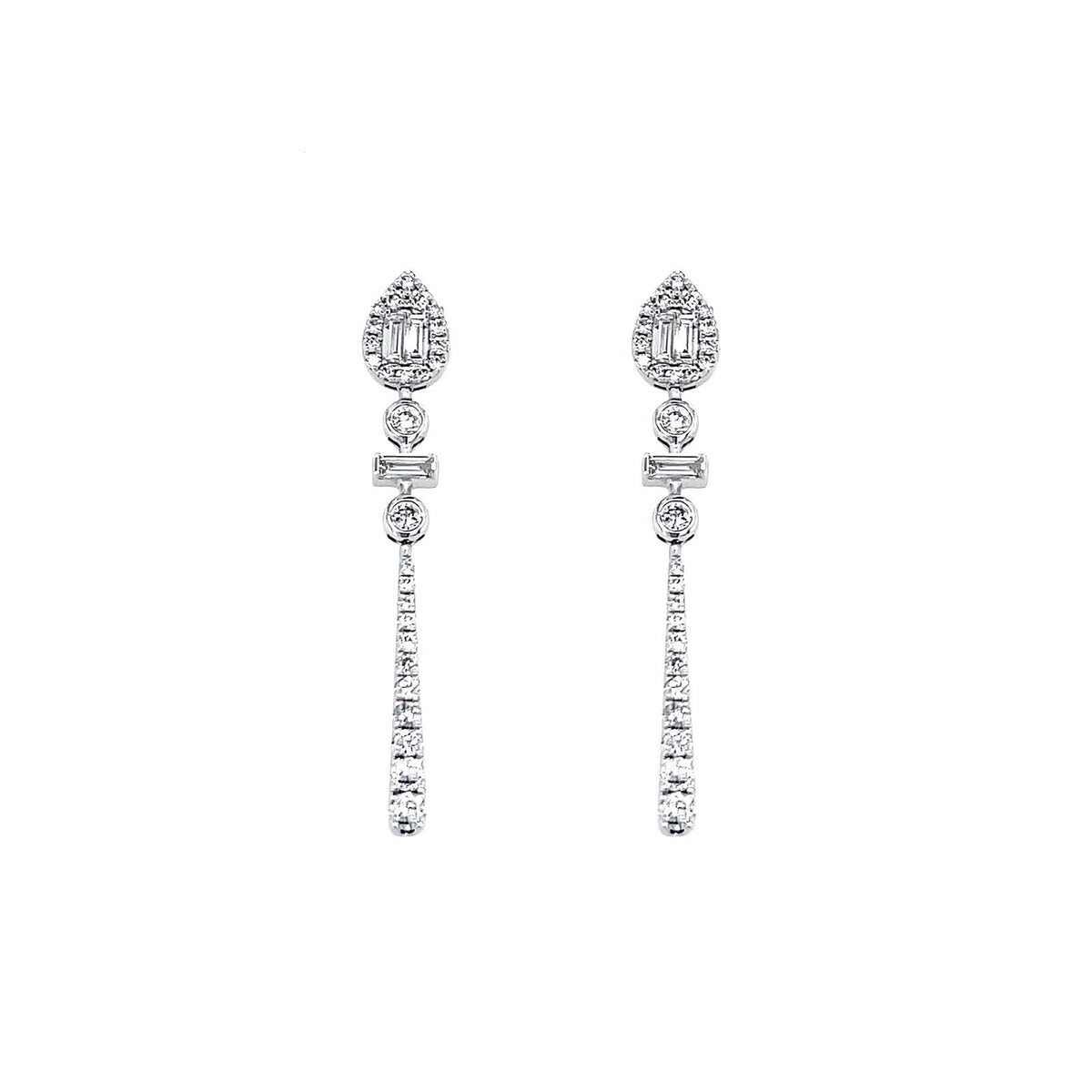 Diamond Drop Earrings - DERDI00448