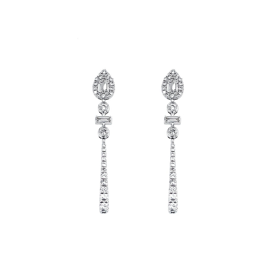 Diamond Drop Earrings - DERDI00448