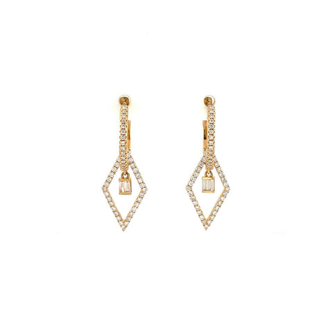 Diamond Drop Earrings-Diamond Drop Earrings - DERDI00695