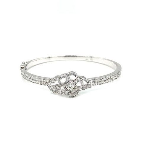 Diamond Flower Bangle-Diamond Flower Bangle -