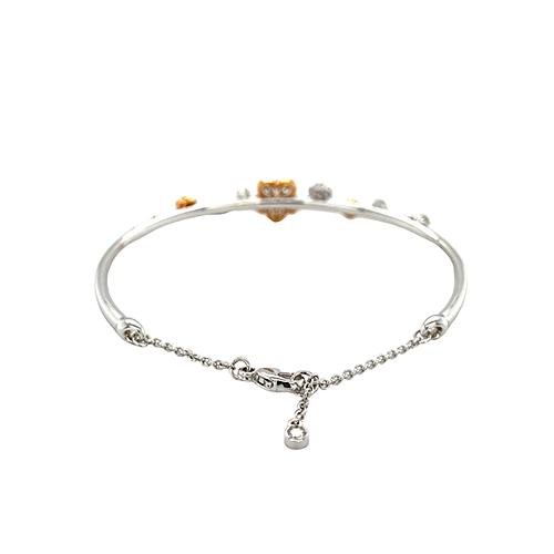 Diamond Flower Bangle -