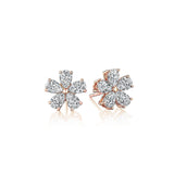 Diamond Flower Earrings-Diamond Flower Earrings - 43016