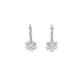 Diamond Flower Earrings-Diamond Flower Earrings -