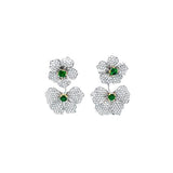 Diamond Flower Earrings-Diamond Flower Earrings - DEPEJ04104