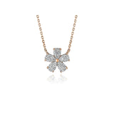 Diamond Flower Necklace-Diamond Flower Necklace - 37383