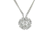 Diamond Flower Necklace-Diamond Flower Necklace -