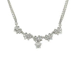 Diamond Flower Necklace-Diamond Flower Necklace -