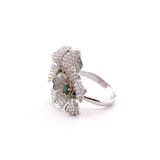 Diamond Flower Ring-Diamond Flower Ring -