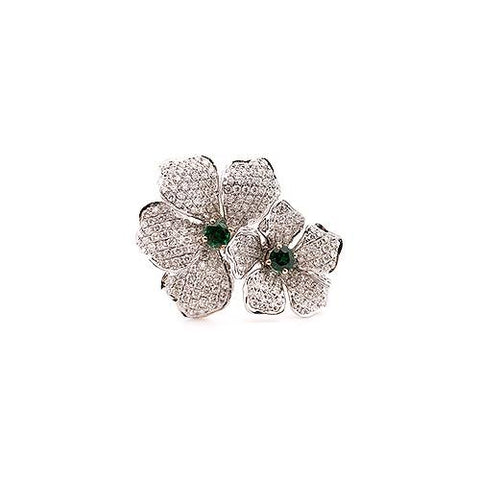 Diamond Flower Ring-Diamond Flower Ring -