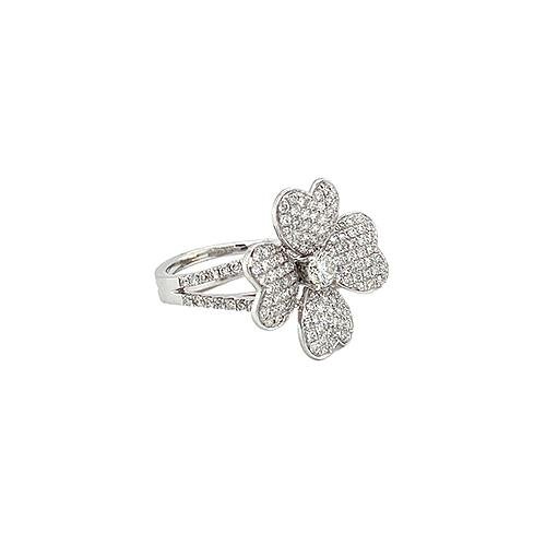Diamond Flower Ring-Diamond Flower Ring -