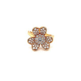 Diamond Flower Ring Set -