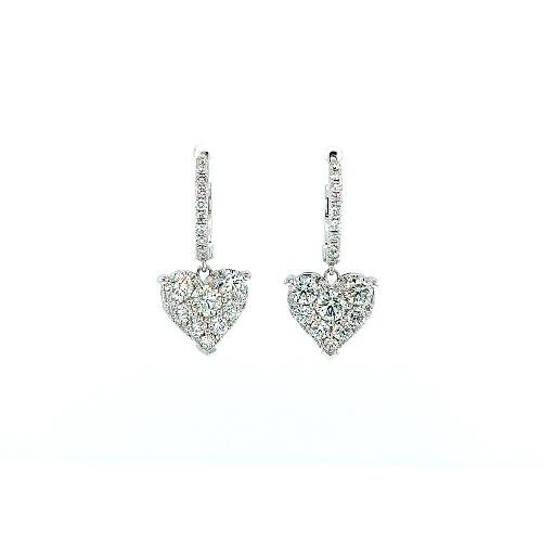 Diamond Heart Earrings -