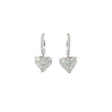 Diamond Heart Earrings-Diamond Heart Earrings -