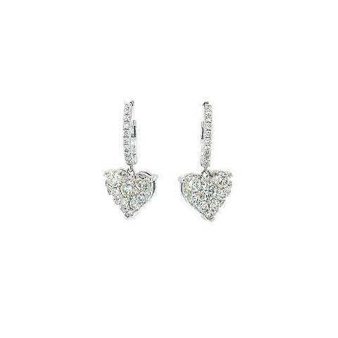 Diamond Heart Earrings -