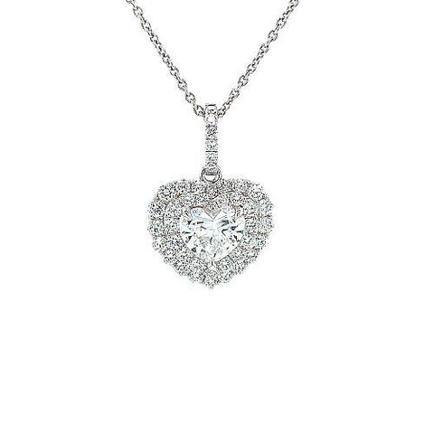 Diamond Heart Necklace-Diamond Heart Necklace -