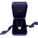 Pave Diamond Heart Pendant and Chain-Diamond Heart Pendant and Chain - DNKUR00064