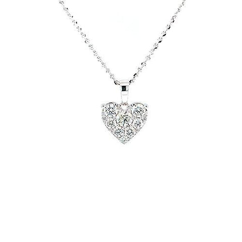 Diamond Heart Pendant and Chain -