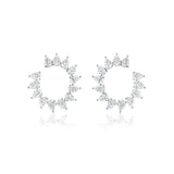 Diamond Hoop Earrings-Diamond Hoop Earrings - 49373