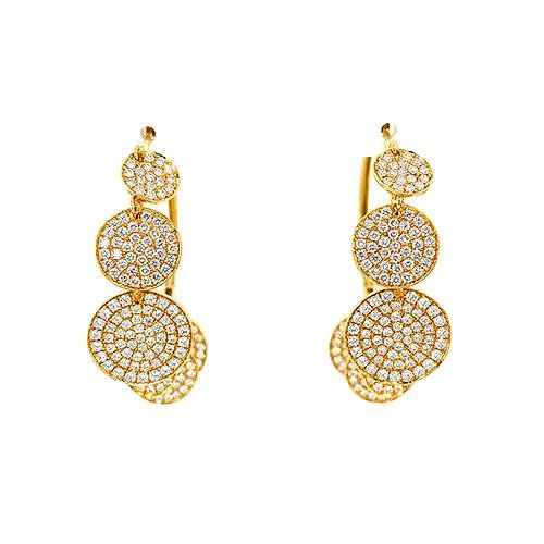 Diamond Hoop Earrings-Diamond Hoop Earrings -