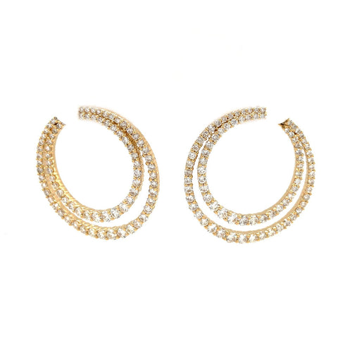 Diamond Hoop Earrings-Diamond Hoop Earrings - DEDRA04998