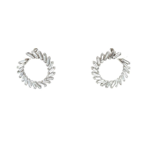 Diamond Hoop Earrings-Diamond Hoop Earrings - DEDRA05023