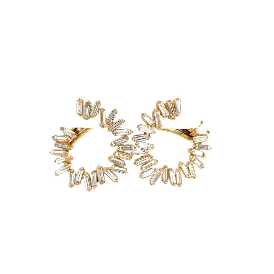 Diamond Hoop Earrings - DEDRA05032