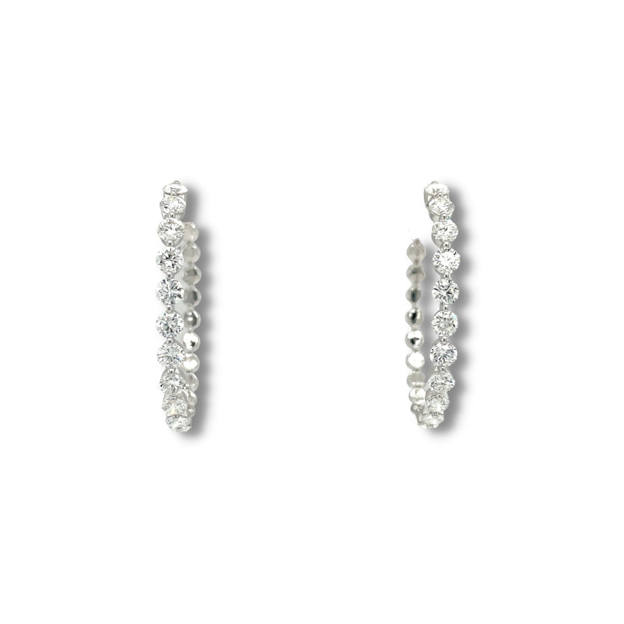 Diamond Hoop Earrings - DEDRA05087